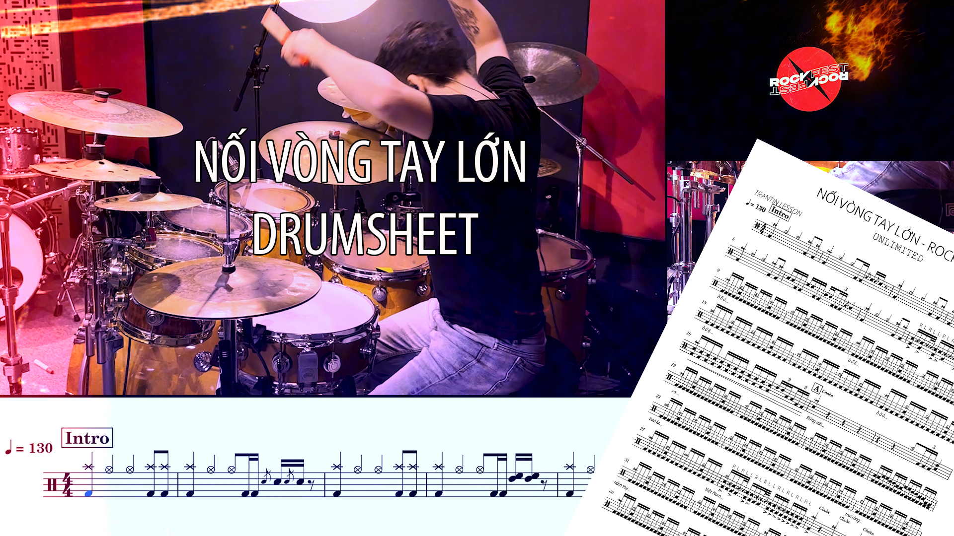 Nối Vòng Tay Lớn DRUMHSET - DRUMLESSON (TRẦN TÍN)