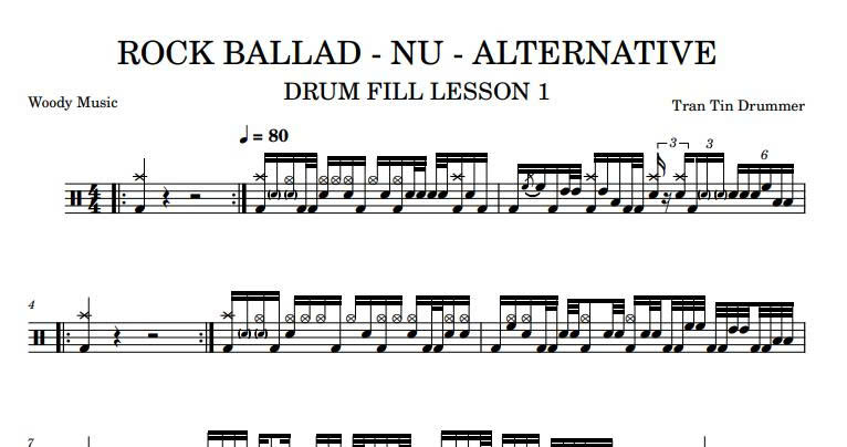 Học báo trống P.1 Rockballad / Nu metal / Alternative