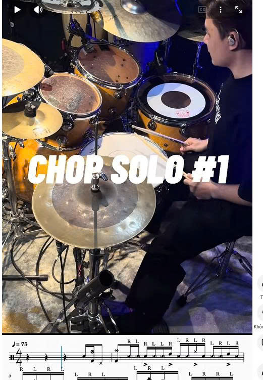 Bài học solo trống . Chop drum solo 1