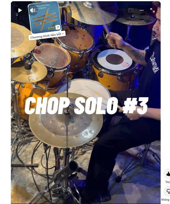 Chop solo 3. Bài tập solo trống phần 3